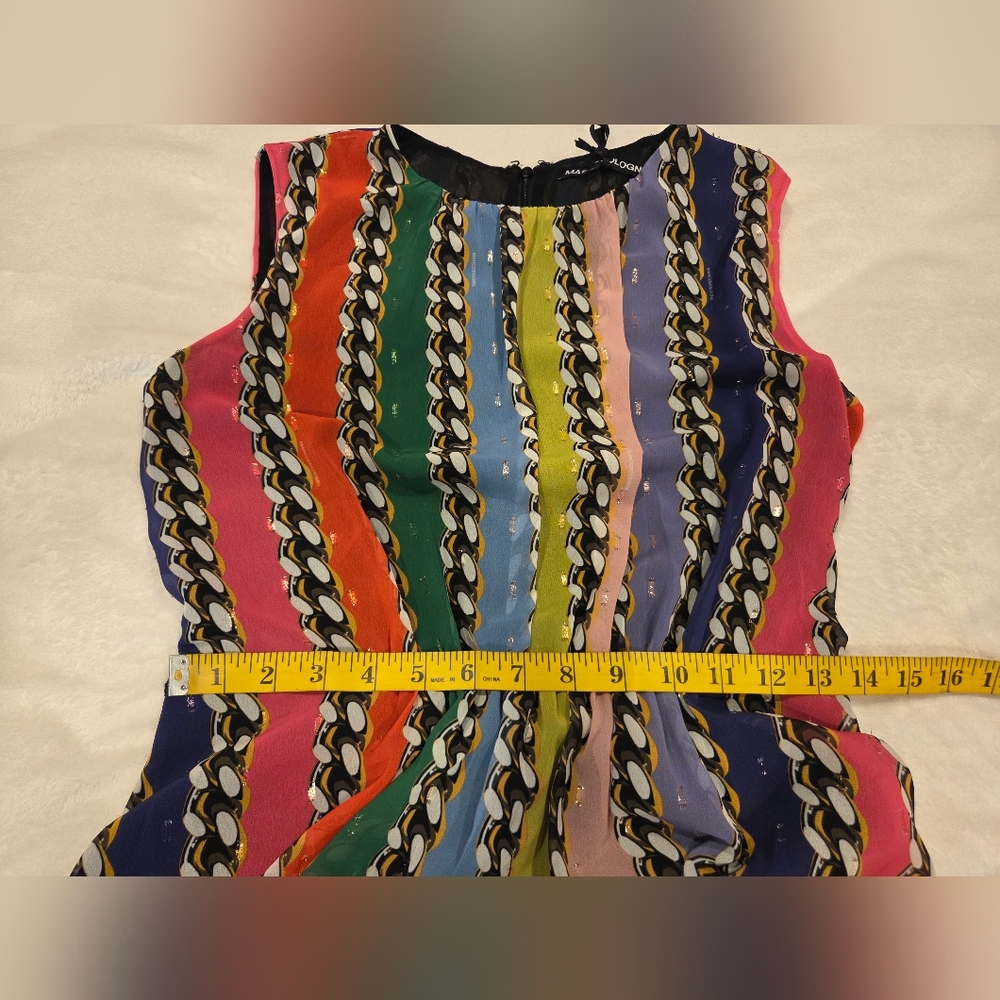 Marco Bologna Multicolor Striped Sleeveless Maxi Dress, Size S/M - Picture 12 of 16